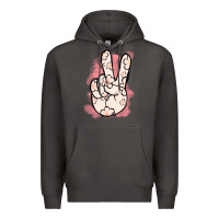 Smoke Floral Peace Sign Premium Hoodie - Jasminsmagicworld
