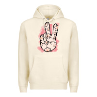 Tofu Floral Peace Sign Premium Hoodie - Jasminsmagicworld
