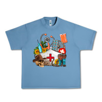 Pebble Blue nurse  summer Urban Heavy Tee - AdoDesignShop