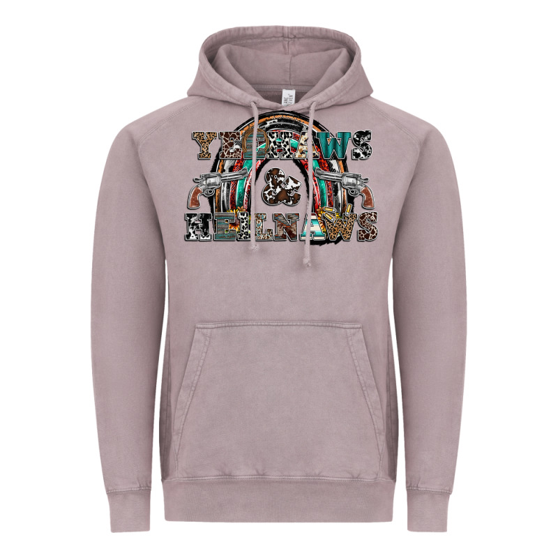 Yeehaws And Heilnaws Vintage Hoodie by SublimationCraftShop | Teevron
