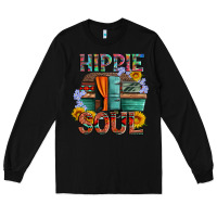 Black hippie soul with caravan and flowers Long Sleeve Tee - Artiststas