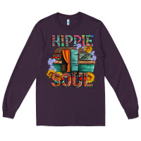 Plum hippie soul with caravan and flowers Long Sleeve Tee - Artiststas