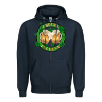 Navy cheers fckers Zipper Hoodie - MaliasSmallBusiness