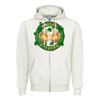 Oatmeal Heather cheers fckers Zipper Hoodie - MaliasSmallBusiness