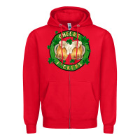 Red cheers fckers Zipper Hoodie - MaliasSmallBusiness