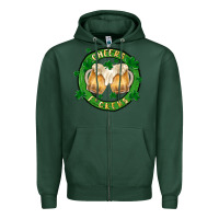 Sports Green cheers fckers Zipper Hoodie - MaliasSmallBusiness