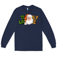 Navy Christmas santa clause joy Long Sleeve Tee - AdoDesignShop