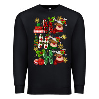 Black ho ho ho reindeer Premium Sweatshirt - MaliasSmallBusiness