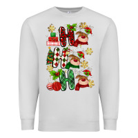 Dove Grey ho ho ho reindeer Premium Sweatshirt - MaliasSmallBusiness