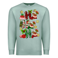 Seafoam ho ho ho reindeer Premium Sweatshirt - MaliasSmallBusiness