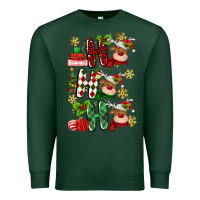 Sports Green ho ho ho reindeer Premium Sweatshirt - MaliasSmallBusiness