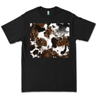Black cowhide and leopard pattern Premium Tee - RanaPortraitStore