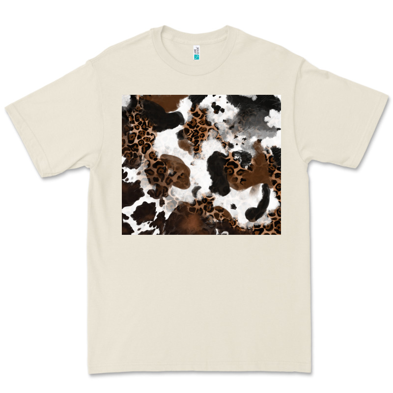 Cowhide And Leopard Pattern Premium Tee by RanaPortraitStore | Teevron