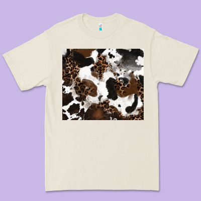 Cowhide And Leopard Pattern Premium Tee Designed By Ranaportraitstore