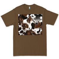 Cacao cowhide and leopard pattern Premium Tee - RanaPortraitStore