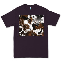 Plum cowhide and leopard pattern Premium Tee - RanaPortraitStore