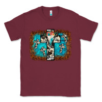 Burgundy bull skull cross backgraund Classic Tee - JahusDesignShop