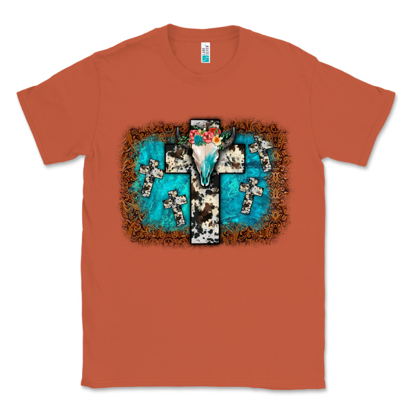 Bull Skull Cross Backgraund Classic Tee by JahusDesignShop | Teevron
