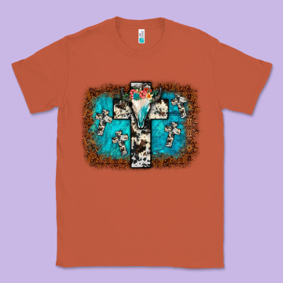 Bull Skull Cross Backgraund Classic Tee Designed By Jahusdesignshop