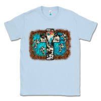 Dusty Blue bull skull cross backgraund Classic Tee - JahusDesignShop