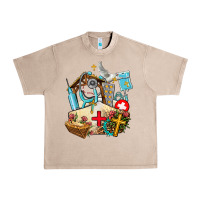 French Oak nurse  cross and jesus Urban Heavy Tee - AdoDesignShop
