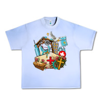 Grape Ice nurse  cross and jesus Urban Heavy Tee - AdoDesignShop