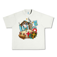 Pistachio nurse  cross and jesus Urban Heavy Tee - AdoDesignShop
