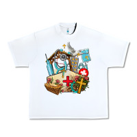 White nurse  cross and jesus Urban Heavy Tee - AdoDesignShop
