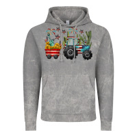 Cloud Rock 4th of july tractor Vintage Hoodie - CowGirlArtShop