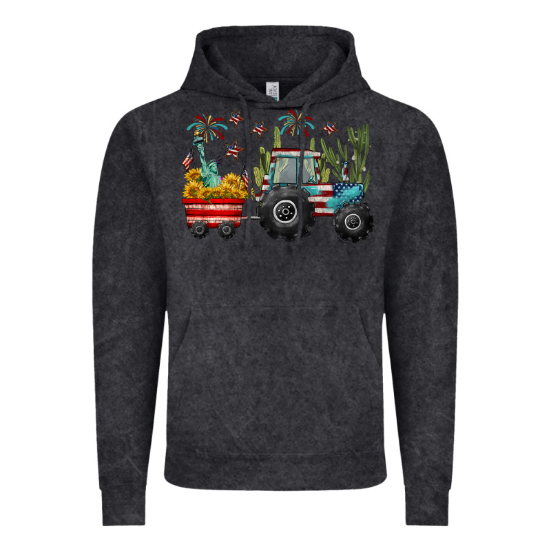 4th Of July Tractor Vintage Hoodie by CowGirlArtShop | Teevron