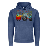 Vintage Denim 4th of july tractor Vintage Hoodie - CowGirlArtShop
