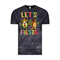 Cloud Black let's fiesta taco Vintage Tee - JahusDesignShop