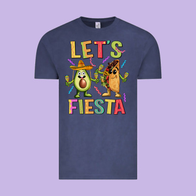 Let's Fiesta Taco Vintage Tee Designed By Jahusdesignshop