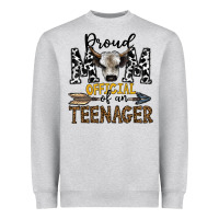 Heather Grey proud mom official of an teenager Heavyweight Sweatshirt - CowhideDigitalArt