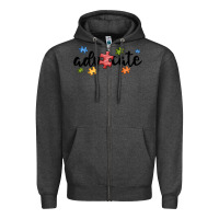 Charcoal Heather advocate autism Zipper Hoodie - MaliasSmallBusiness
