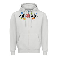 Dove Grey advocate autism Zipper Hoodie - MaliasSmallBusiness