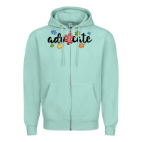 Seafoam advocate autism Zipper Hoodie - MaliasSmallBusiness