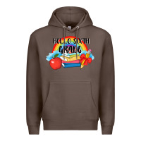 Coffee back to school hello sixth grade 3200x2400 Premium Hoodie - AdoDesignShop