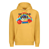 Mustard back to school hello sixth grade 3200x2400 Premium Hoodie - AdoDesignShop