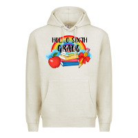 Oatmeal Heather back to school hello sixth grade 3200x2400 Premium Hoodie - AdoDesignShop