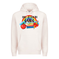 Pale Pink back to school hello sixth grade 3200x2400 Premium Hoodie - AdoDesignShop
