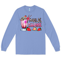 Colony Blue milkshake with strawberry Long Sleeve Tee - AdoDesignShop
