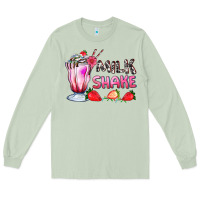 Matcha milkshake with strawberry Long Sleeve Tee - AdoDesignShop