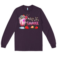 Plum milkshake with strawberry Long Sleeve Tee - AdoDesignShop