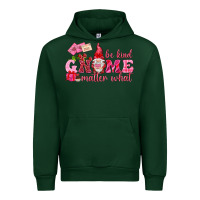 Forest Green Be kind gnome matter what Valentine's Day Urban Hoodie - HowdyJamesFarm