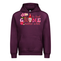 Mauve Wine Be kind gnome matter what Valentine's Day Urban Hoodie - HowdyJamesFarm