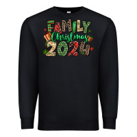 Black family christmas 2024 Premium Sweatshirt - MaliasSmallBusiness