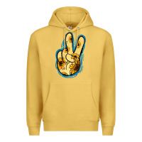 Antique Gold Yellow Glitter Sunflower Peace Sign Premium Hoodie - Jasminsmagicworld