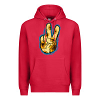 Cardinal Yellow Glitter Sunflower Peace Sign Premium Hoodie - Jasminsmagicworld
