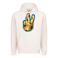 Pale Pink Yellow Glitter Sunflower Peace Sign Premium Hoodie - Jasminsmagicworld